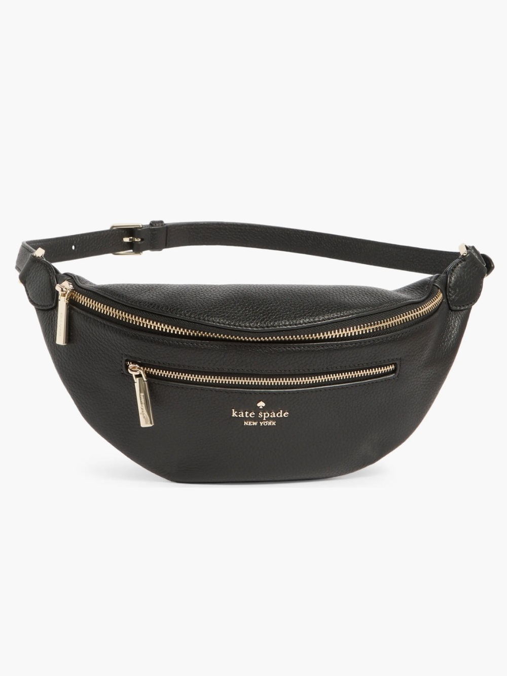 *Like New* Kate Spade Leila Black Pebble Leather Fanny Hip Belt Waist Bag